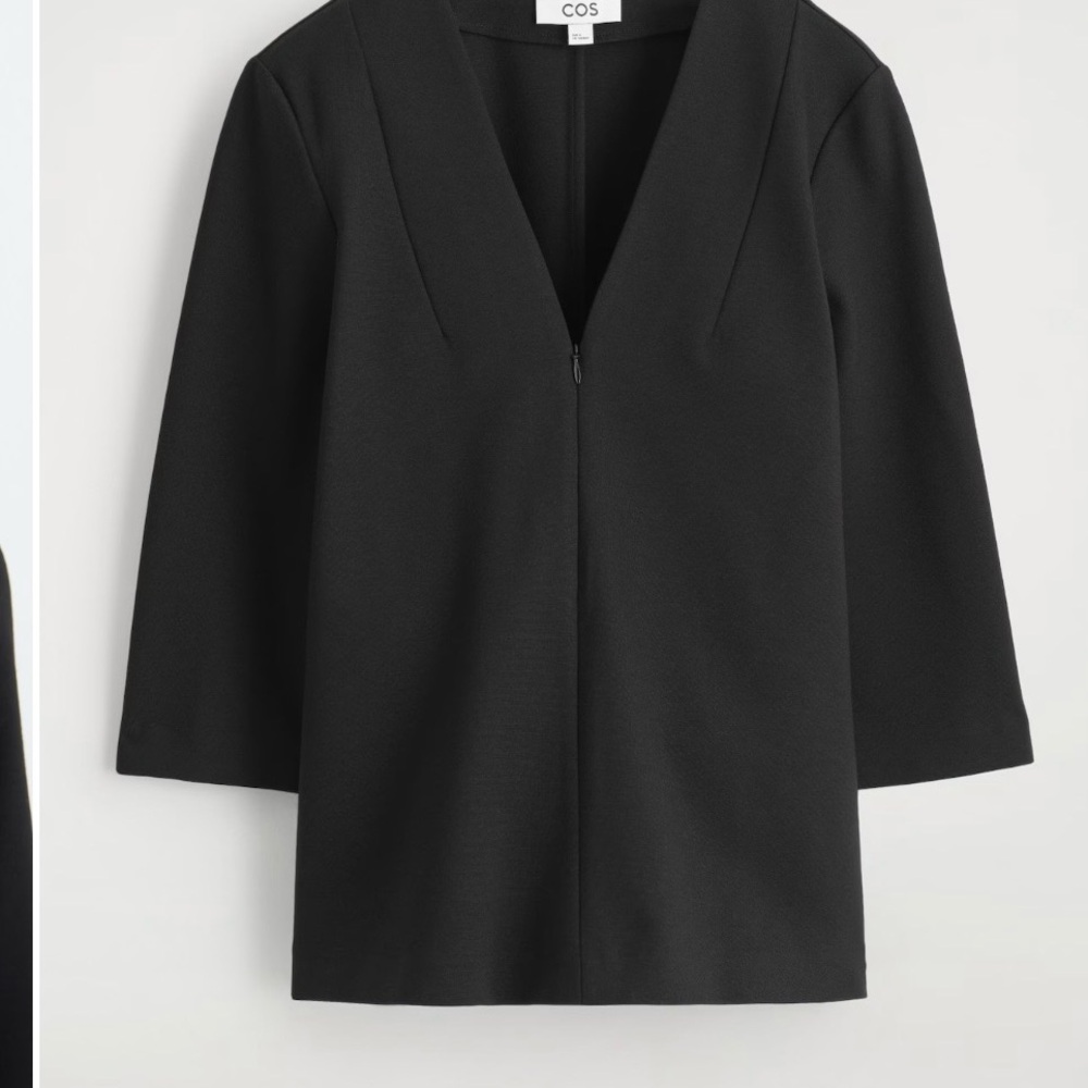COS JERSEY V-NECK TOP